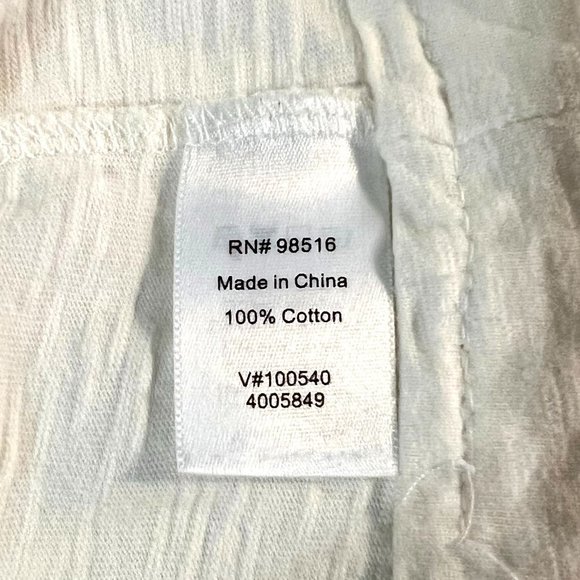 Coldwater Creek - Women's Size XL - Ivory Blouse With Flowers & Brown Squins - Picture 5 of 11